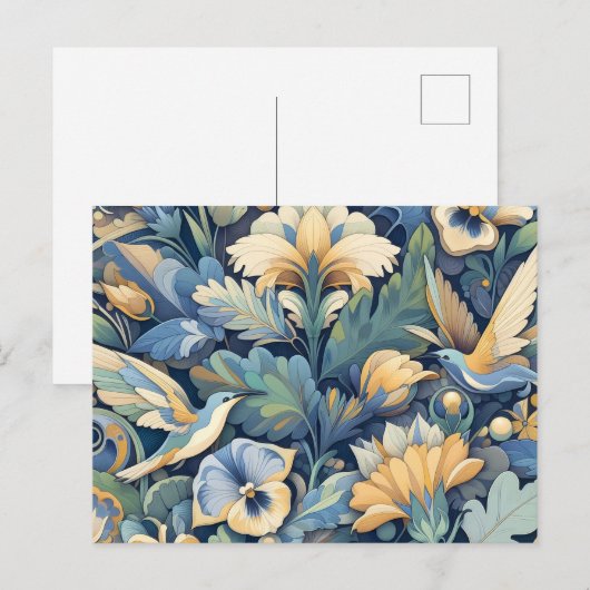 Bloem Morris kunst Briefkaart (Voorkant / Achterkant)