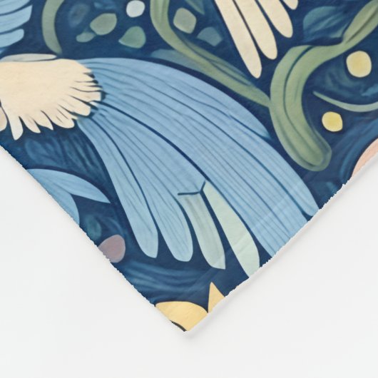 Bloem Morris kunst Fleece Deken (Hoek)
