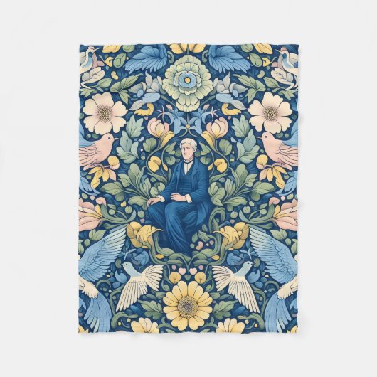 Bloem Morris kunst Fleece Deken (Voorkant)