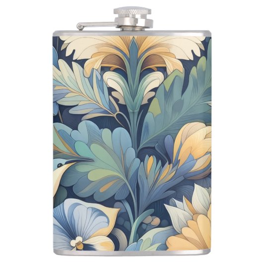 Bloem Morris kunst Heupfles (Voorkant)