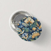 Bloem Morris kunst Ronde Button 3,2 Cm (Voorkant /achterkant)