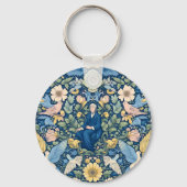 Bloem Morris kunst Sleutelhanger (Voorkant)