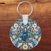 Bloem Morris kunst Sleutelhanger (Voorkant)