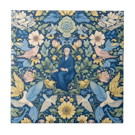 Bloem Morris kunst Tegeltje