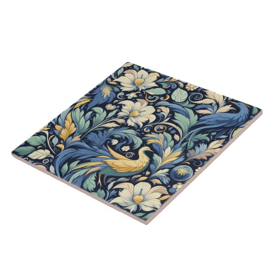 Bloem Morris kunst Tegeltje (Zijkant)