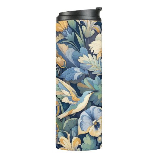 Bloem Morris kunst Thermosbeker (Gedraaid links)