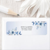 Bloem Motief Blauwe Bloemen Retouradres Label (Insitu)