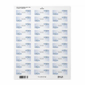 Bloem Motief Blauwe Bloemen Retouradres Label (Full Sheet)