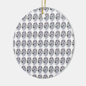 Bloem Motief Sieraad Vintage Kerstversiering Keramisch Ornament (Links)