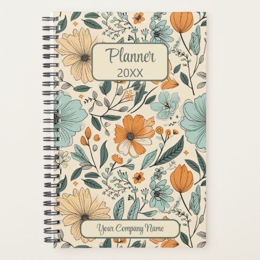 Bloem Motief Vintage Planner (Voorkant)