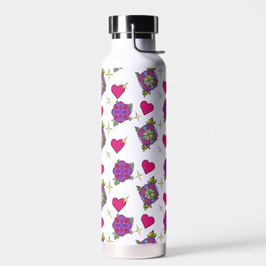Bloem motief waterfles  (Links)