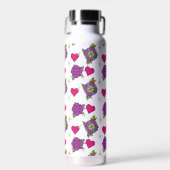Bloem motief waterfles  (Voorkant)