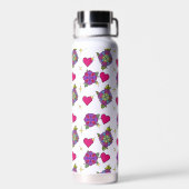 Bloem motief waterfles  (Achterkant)