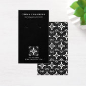 Bloem Motif Black met juwelen Visitekaartje (Bureau)