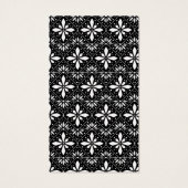 Bloem Motif Black met juwelen Visitekaartje (Achterkant)