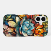 Bloem Mozaïek iPhone 16 Hoesje (Achterkant horizontaal)