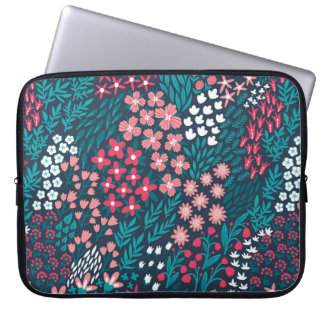 bloem naadloos. eindeloos herhaald laptop sleeve