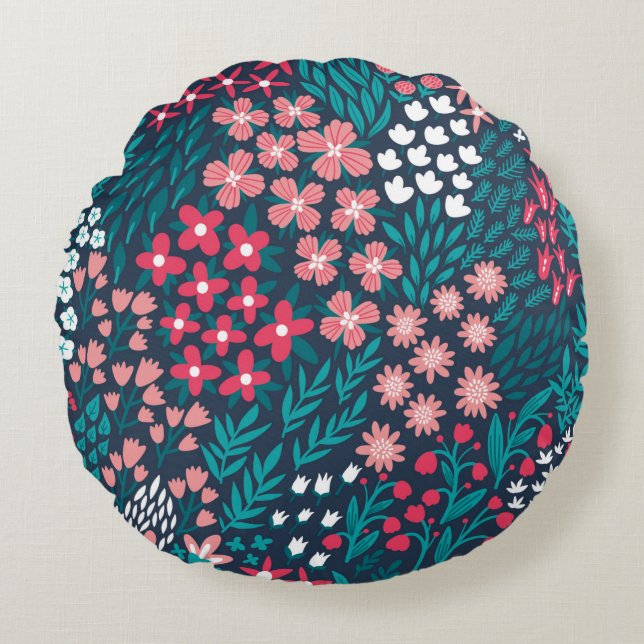  bloem naadloos. eindeloos herhaald rond kussen (Voorkant)