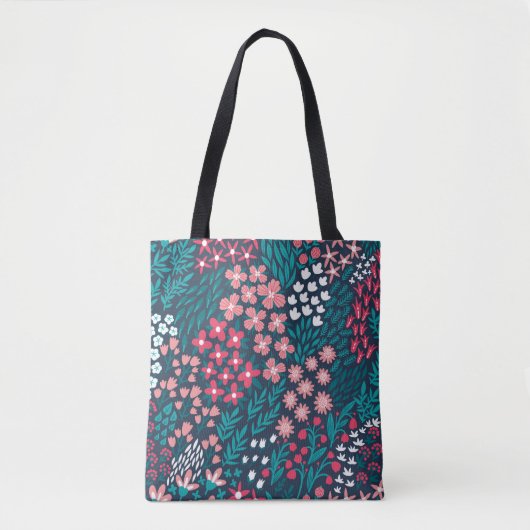  bloem naadloos. eindeloos herhaald tote bag (Voorkant)