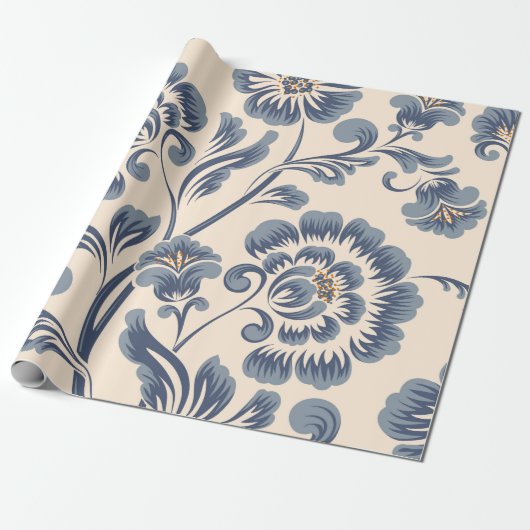  bloem naadloos patroonelement. Elegant t Cadeaupapier (Uitgerold)