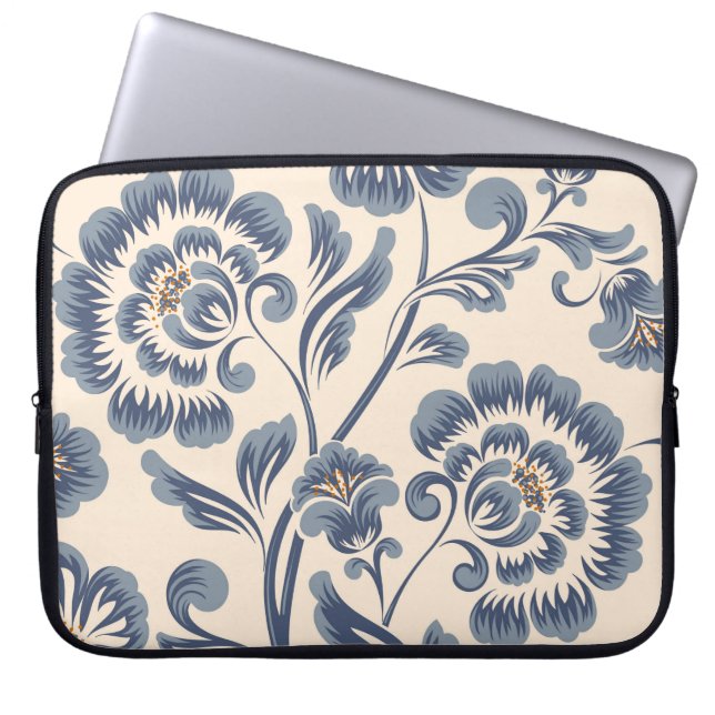  bloem naadloos patroonelement. Elegant t Laptop Sleeve (Voorkant)