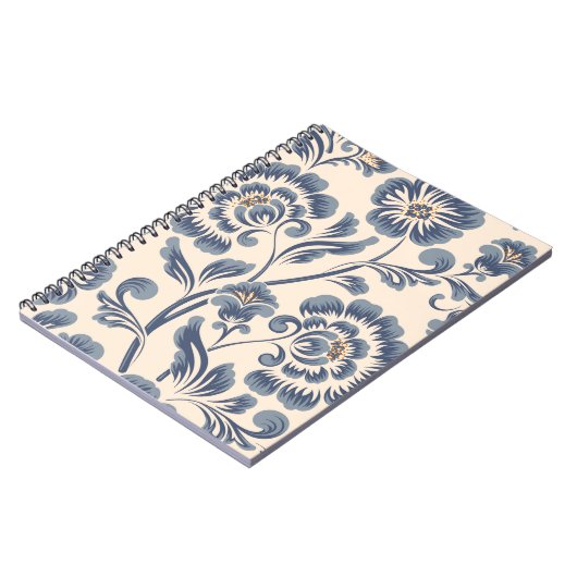  bloem naadloos patroonelement. Elegant t Notitieboek (Linkerzijde)