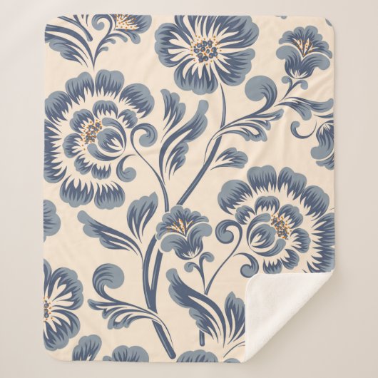 bloem naadloos patroonelement. Elegant t Sherpa Deken (Voorkant)