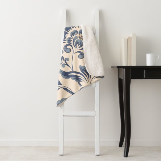 bloem naadloos patroonelement. Elegant t Sherpa Deken (In situ)