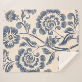 bloem naadloos patroonelement. Elegant t Sherpa Deken (Voorkant (horizontaal))