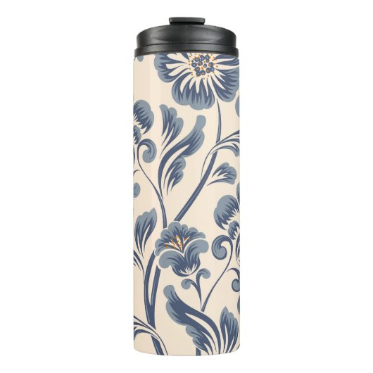 bloem naadloos patroonelement. Elegant t Thermosbeker (Voorkant)