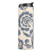 bloem naadloos patroonelement. Elegant t Thermosbeker (Gedraaid links)