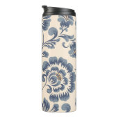 bloem naadloos patroonelement. Elegant t Thermosbeker (Geroteerd rechts)