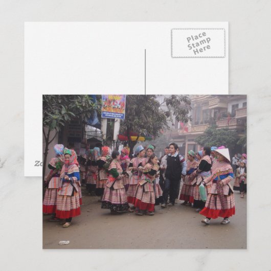 Bloem naar de markt briefkaart (Voorkant / Achterkant)