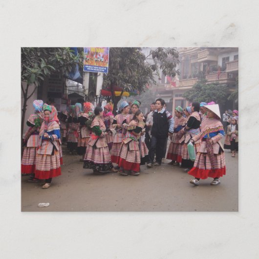 Bloem naar de markt briefkaart (Voorkant)