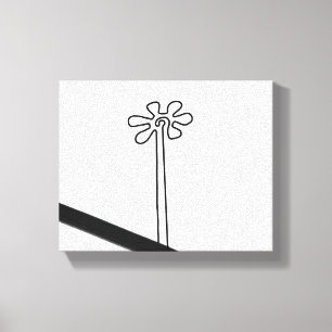 Bloem Nazca Peru oude idool geoglyf symbool Ind Canvas Afdruk