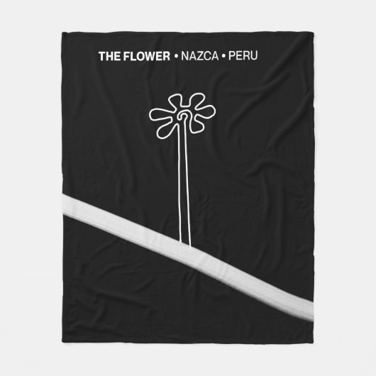 Bloem Nazca Peru oude idool geoglyf symbool Ind Fleece Deken (Voorkant)