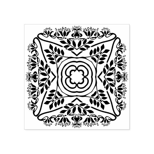 bloem nieuwe kunststempel rubberstempel (Afrduk)