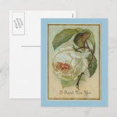  Bloem Nieuwjaar Feestdagenkaart (Voorkant / Achterkant)