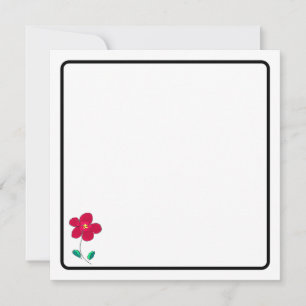 Bloem notitiekaart notitiekaartje