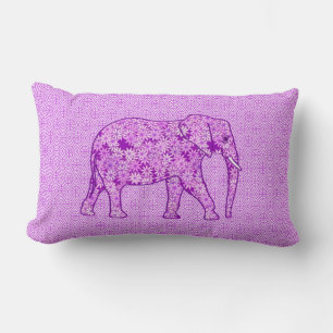 Bloem olifant - amethist paars kussen