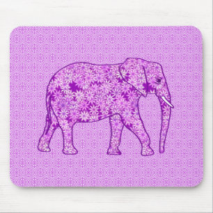 Bloem olifant - amethist paars muismat