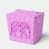 Bloem olifant - orchidee en magenta bedankdoosjes (Achterkant)