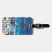 Bloem-olifanten Bagagelabel (Voorkant horizontaal)