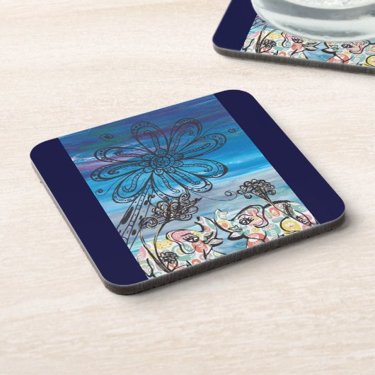 Bloem-olifanten Onderzetter (Linkerzijde)