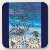 Bloem-olifanten Onderzetter (Voorkant)