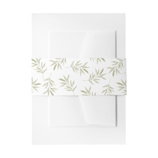 Bloem Olijftak Envelope Voering Uitnodigingen Wikkel (Voorkant Voorbeeld)