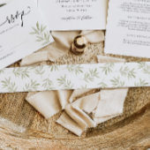 Bloem Olijftak Envelope Voering Uitnodigingen Wikkel