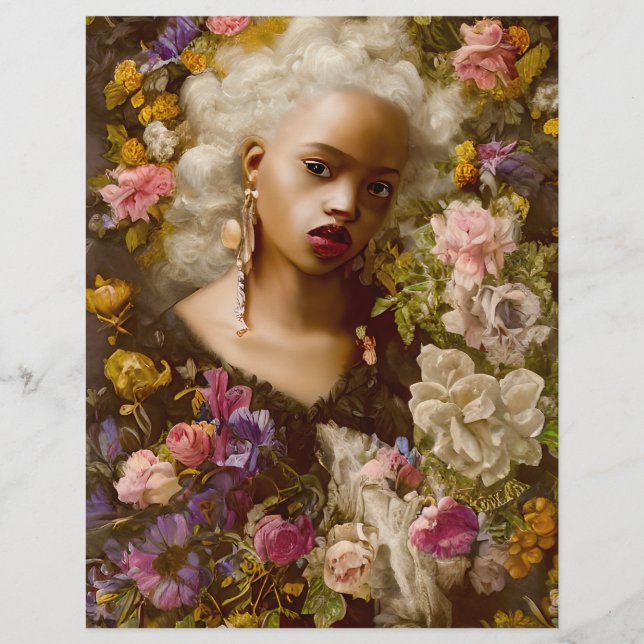 Bloem onder  plakboekpapier voor bloemen (Voorkant)