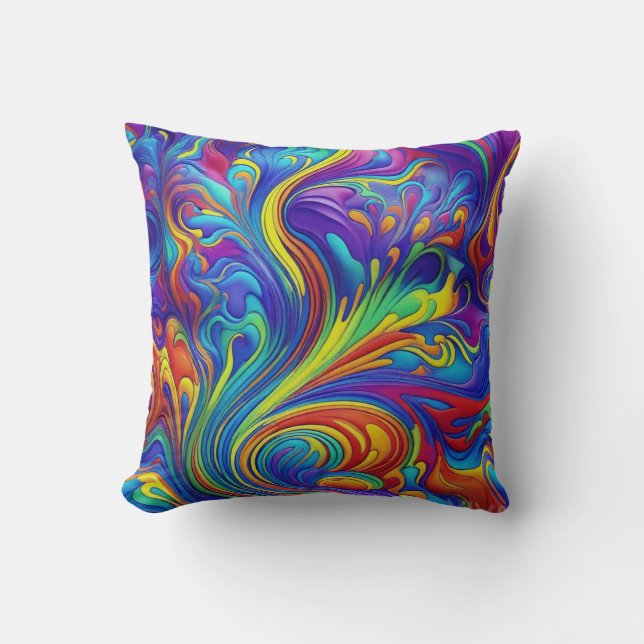 Bloem ontwerp gedrukt kussen met mooie ambacht (Voorkant)