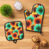 Bloem ontwerp keuken Pothouder Ovenwant & Pannenlap Set (Top down)